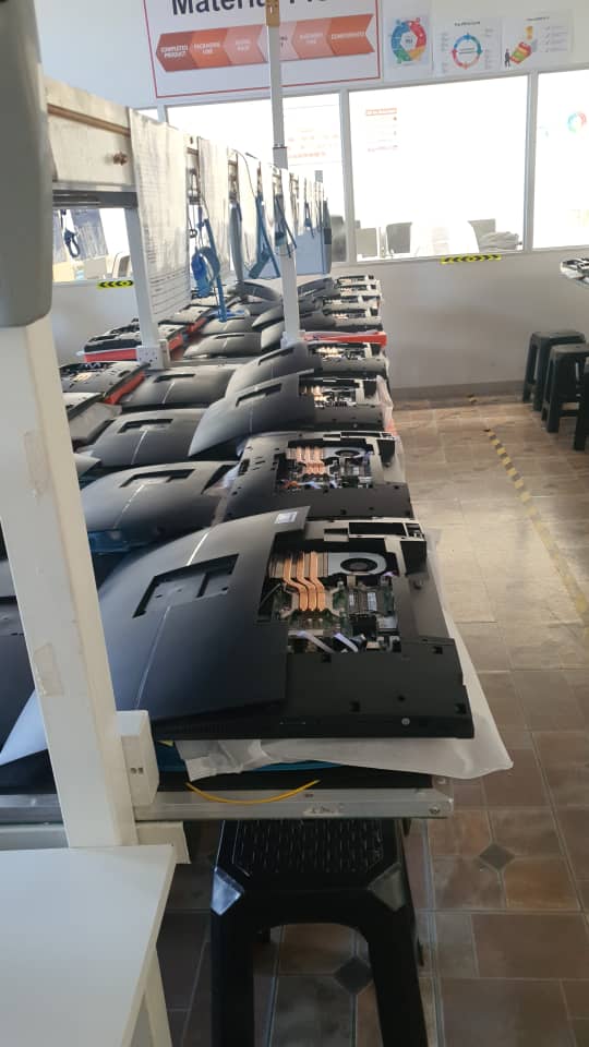 AIO PC assembly in progress